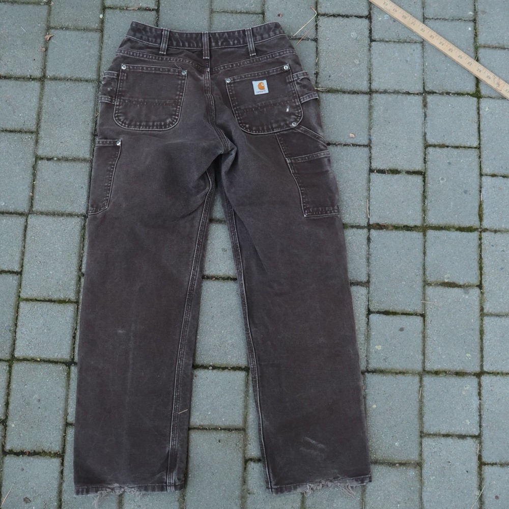 Vintage Carhartt WB136 DKB Double Knee Pants fits 27x30 Paint Speckle Carpenter - Picture 2 of 11